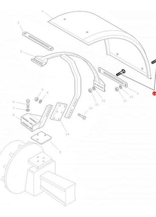 Massey Ferguson - Fender Skin Bolt - 390809X1 - Farming Parts