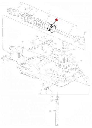 Massey Ferguson - Seat Draft Control - 886351M2 - Farming Parts