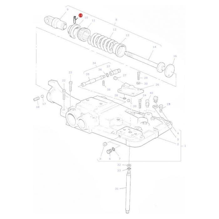 Massey Ferguson - Pin Locking Draft Control - 195573M1 - Farming Parts