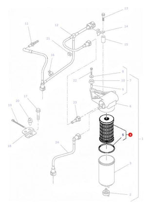 Massey Ferguson - Fuel Filter - 4224811M1 - Farming Parts