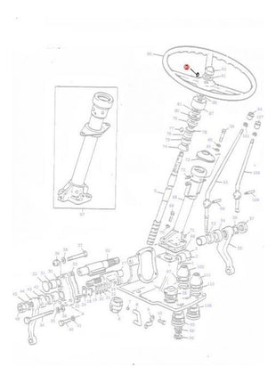 Massey Ferguson - Steering Wheel Key - 2951X - Farming Parts