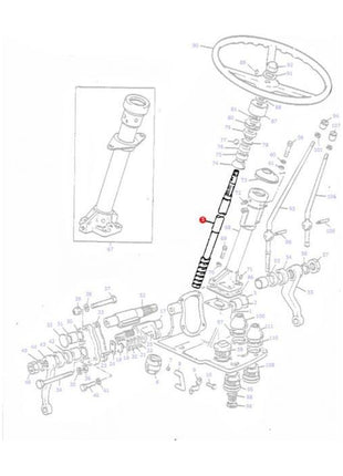 Massey Ferguson - Steering Column - 1850003M92 - Farming Parts