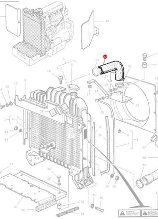 Massey Ferguson - Top Radiator Hose - 3382976M2 - Farming Parts