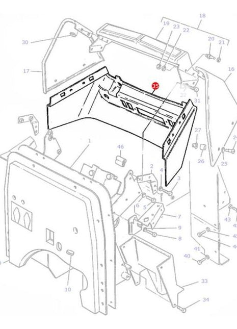 Massey Ferguson - Instrument Panel - 1696682M5 - Farming Parts