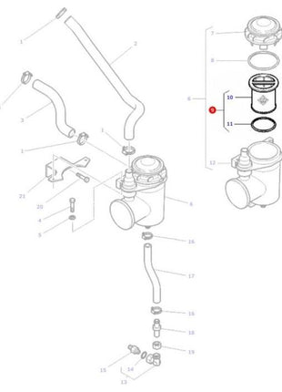 Massey Ferguson - Filter Closed Circuit Breather - 4224809M1 - Farming Parts