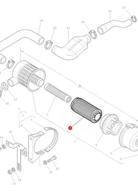 Massey Ferguson - Filter Air Outer - 3901477M2 - Farming Parts