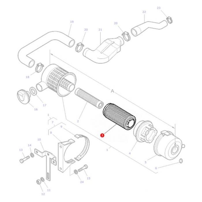 Massey Ferguson - Filter Air Outer - 3901477M2 - Farming Parts