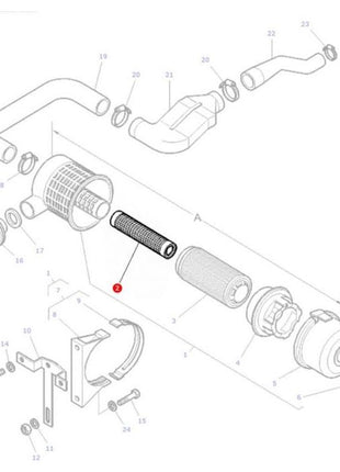 Massey Ferguson - Filter Air Inner - 3901478M2 - Farming Parts