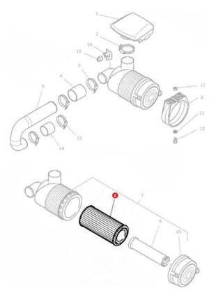 Massey Ferguson - Filter Air Outer - 4270035M1 - Farming Parts