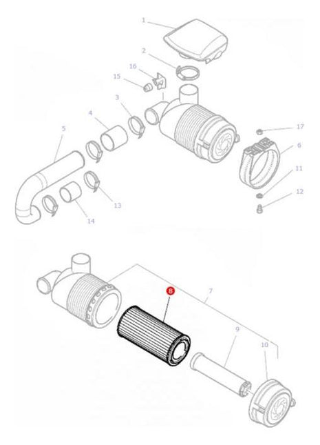 Massey Ferguson - Filter Air Outer - 4270035M1 - Farming Parts