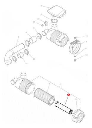 Massey Ferguson - Filter Air Inner - 4270036M1 - Farming Parts