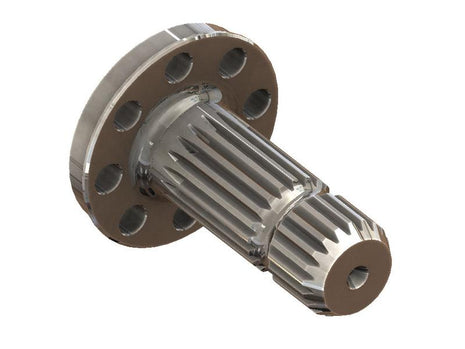 Introducing the PTO Output Shaft from Sparex (Part Number: S.260325) – a high-quality metal gear shaft designed with a flanged end, multiple holes, and a robust spline for efficient torque transfer.