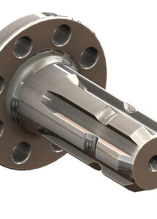 The PTO Output Shaft, Sparex Part Number S.260326, is a metallic cylindrical mechanical part from Sparex featuring multiple holes on a flanged end and a hollow, grooved main body with precision-engineered splines for optimal fit and function.