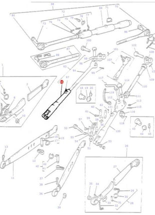 Massey Ferguson - Levelling Rod Fork - 897659M1 - Farming Parts