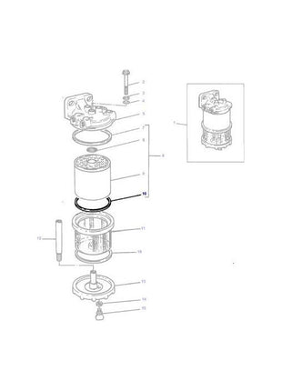 Massey Ferguson - Seal Fuel Filter - 1893536M1 - Farming Parts