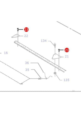 Massey Ferguson - Knife Section Rivet - D41306100 - Farming Parts