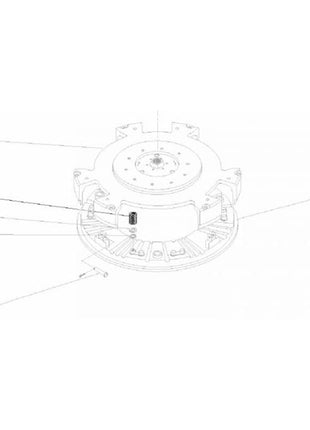 Technical diagram of a mechanical component for a Massey Ferguson Tractor Series with numbered labels pointing to various parts, such as bolts, screws, and a cylindrical element. Parts 7, 9, 10, 11, 12, and 13 are indicated. Includes details on the AGCO Massey Ferguson - Clutch Spring (Part Number: 3603609M1) mechanism.