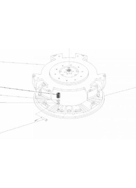 Technical diagram of a mechanical component for a Massey Ferguson Tractor Series with numbered labels pointing to various parts, such as bolts, screws, and a cylindrical element. Parts 7, 9, 10, 11, 12, and 13 are indicated. Includes details on the AGCO Massey Ferguson - Clutch Spring (Part Number: 3603609M1) mechanism.