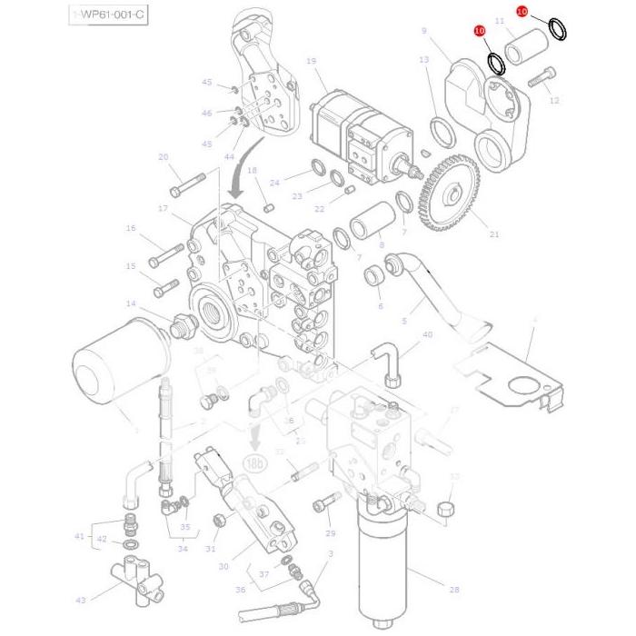 Massey Ferguson - Pump O Ring - 359229X1 - 70925639 - Farming Parts