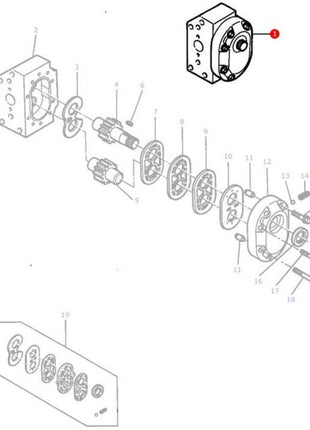 Massey Ferguson - Hydraulic Pump - 3903882M1 - Farming Parts