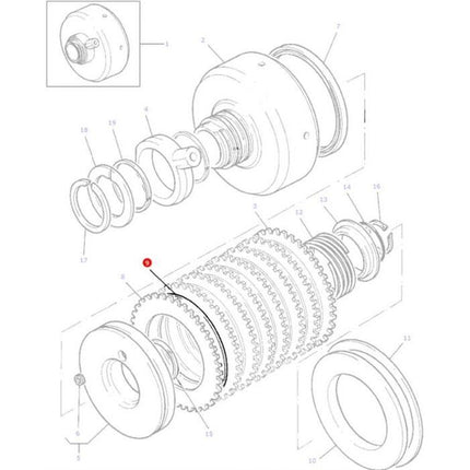 Massey Ferguson - Disc Clutch Pack - 1688532M1 - Farming Parts