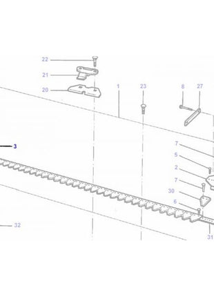 Massey Ferguson - Knife Section Plain - 210987M1 - Farming Parts