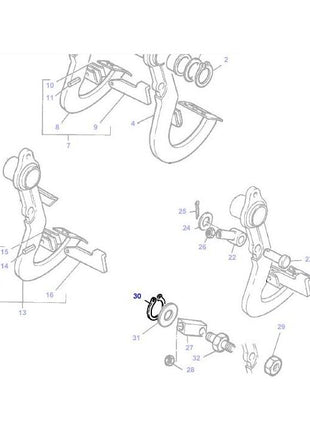 Massey Ferguson - Circlip External 14.7mm - 339276X1 - Farming Parts