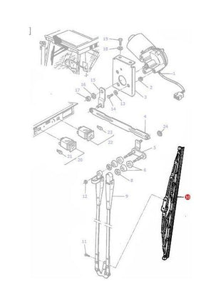 Massey Ferguson - Wiper Blade 24 - 3620128M91 - Farming Parts