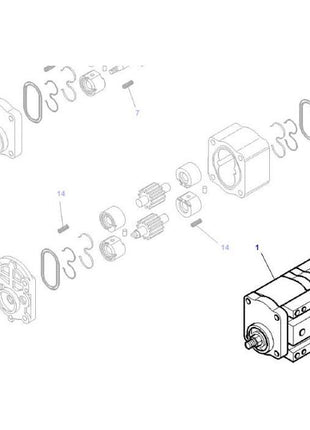 Massey Ferguson - Hydraulic Pump - 3797116M2 - Farming Parts