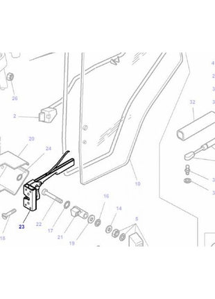 Massey Ferguson - Inner Door Handle L/H - 3804663M1 - Farming Parts