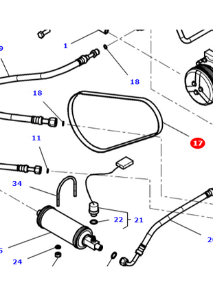 Massey Ferguson - Fan Belt - 4284908M2 - Farming Parts