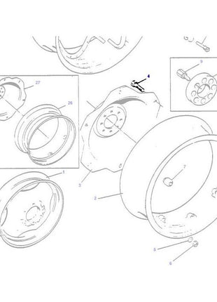 Massey Ferguson - Stud Disc-Rim  - 828217M1 - Farming Parts