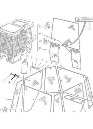 Massey Ferguson - Bush Glass - 3385133M1 - Farming Parts