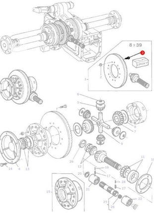 Massey Ferguson - Bolt Pinion - 825776M1 - Farming Parts