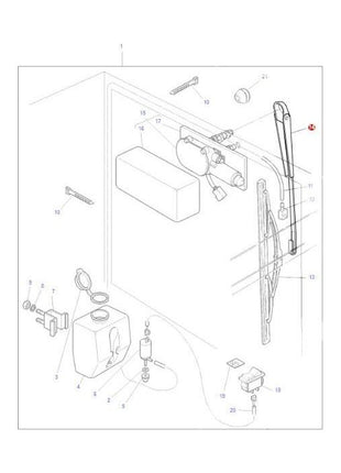 Massey Ferguson - Wiper Arm - 3406991M91 - Farming Parts