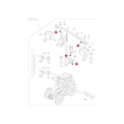 Massey Ferguson - Nut M8 - VJB8904 - Farming Parts