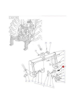 Massey Ferguson - Clevis Pin 1/2 x 15/16 - 195396M1 - Farming Parts