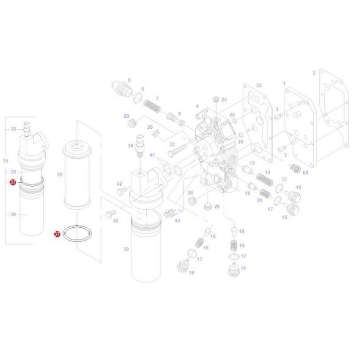 Massey Ferguson - O Ring Filter - X548960666000 - Farming Parts