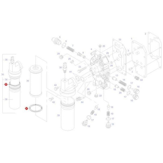 Massey Ferguson - O Ring Filter - X548960666000 - Farming Parts
