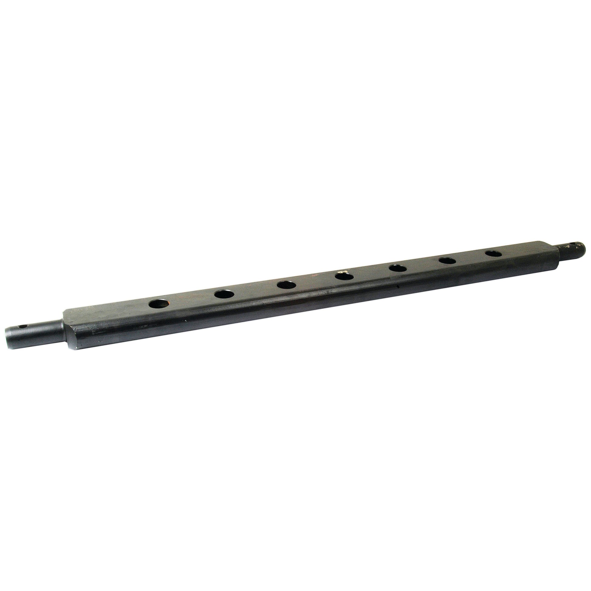 The Sparex Flat Drawbar (Cat. 3), a robust metal cylindrical rod, features seven evenly spaced holes along its 1085mm length and threaded ends, identified by Sparex Part No. S.29139.