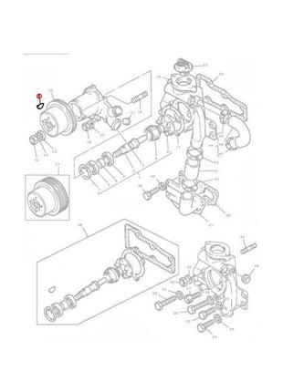 Massey Ferguson - Key Water Pump Pulley - 3638549M1 - Farming Parts