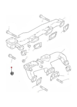 Massey Ferguson - Nut Exhaust Manifold - 3637108M1 - Farming Parts