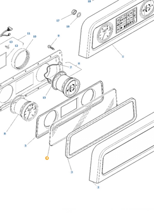 Massey Ferguson - Instrument Panel Glass - 3900495M1 - Farming Parts