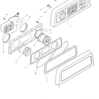 Massey Ferguson - Instrument Panel Glass - 3900495M1 - Farming Parts