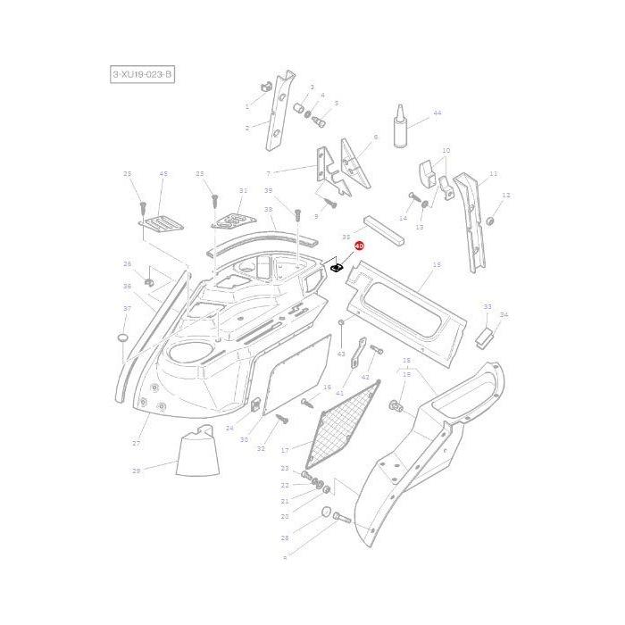 Massey Ferguson - Nut M5 Cladding - 3580062M1 - Farming Parts