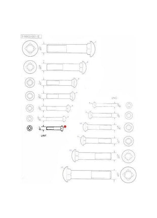 Massey Ferguson - Bolt Carriage 1/4 x 1/2 - 354241X1 - Farming Parts