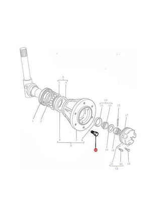 Massey Ferguson - Front Wheel Stud - 518611M1 - Farming Parts