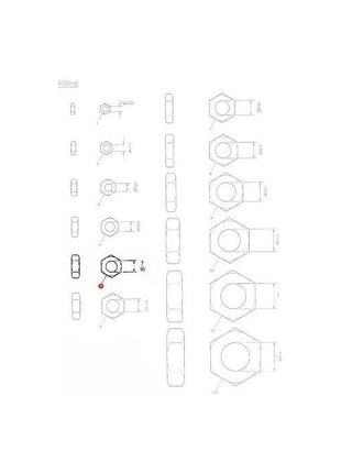 Massey Ferguson - Nut 7/16 UNF - 353426X1 - Farming Parts