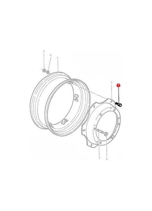 Massey Ferguson - Stud Disc-Rim M16x80 - 3384620M1 - Farming Parts