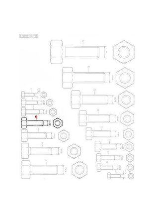 Massey Ferguson - Bolt 7/16 x 3/4 unf - 353557X1 - Farming Parts